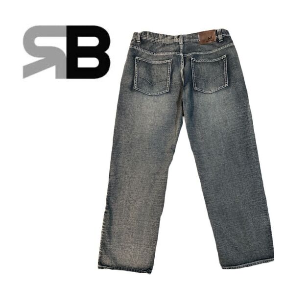 Royal Blue Men’s Premium Relaxed Fit Jeans - Size 40 x 32 - Picture 1 of 3